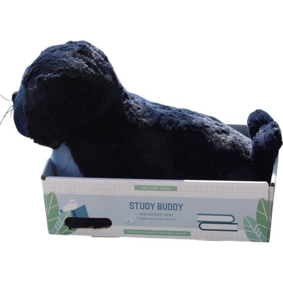 Tiny Love & Carry Study Buddy Navy Weighted Seal‎ - Picture 4 of 4